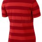 NIKE BOLD STRIPE WOMEN'S GOLF POLO $70 585868 660 RED STRIPED SHIRT NEW TOP XS
