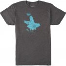 Quiksilver Men's SMALL S  SM for The Birds T Shirt TEE GREY NEW GRAY NEW NWT