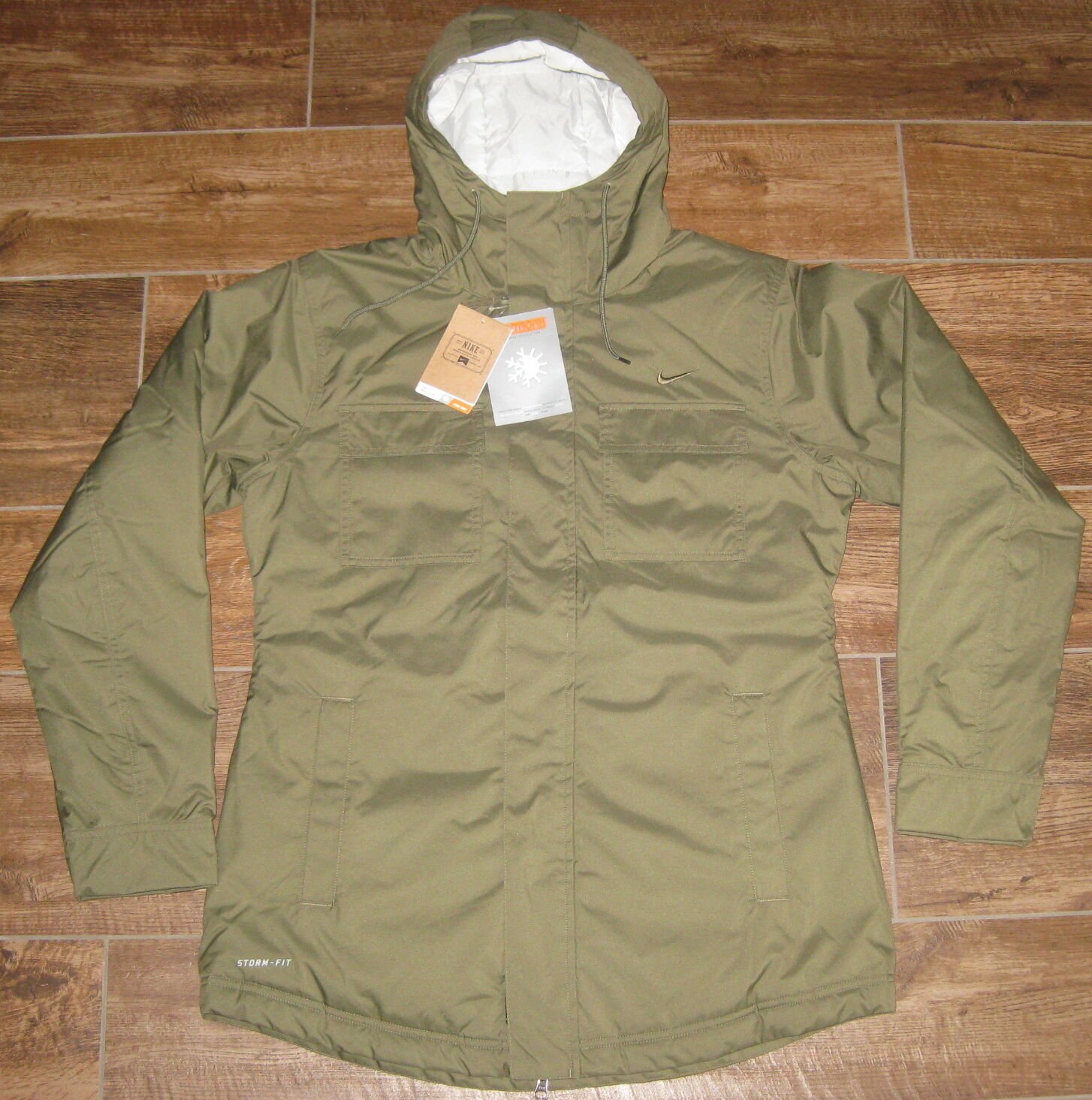 WOMENS NIKE ACTION DIVISION light insulation STAY DRY JACKET COAT L $210 614801