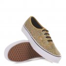 NWOB VANS AUTHENTIC GLITTER GOLD MICRO DOTS SHOES MENS 3.5 WOMENS SZ 5 21.5 CM