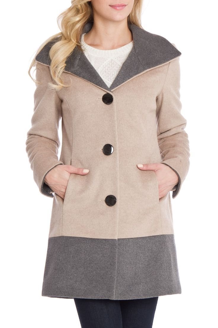 NWT ELLEN TRACY ANGORA WOOL BLEND COLORBLOCKED COAT JACKET $460 WOMENS SZ 12 NEW