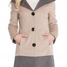 NWT ELLEN TRACY ANGORA WOOL BLEND COLORBLOCKED COAT JACKET $460 WOMENS SZ 12 NEW