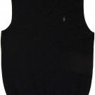 Ralph Lauren Polo Mens Textured Pima Cotton Sweater Vest (Medium, Blue)