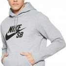 Nike Mens SB Icon Pull Over Essential Hoodie Grey Hooded AJ9733-063 XXL 2XL