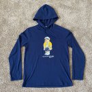 NEW Polo Ralph Lauren Jersey Knit Hoodie Tee NAVY CP US 93 BEAR HOODED T SHIRT