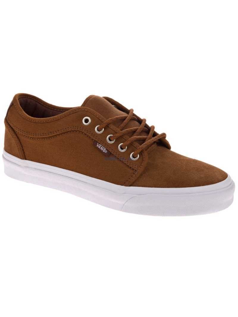 VANS CHUKKA LOW HERRINGBONE TWILL TOBACCO SHOES size sz MENS 6.5 ULTRACUSH SKATE
