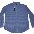 Polo Ralph Lauren Men's Poplin Checked Long Sleeve Shirt Blue White Size XL