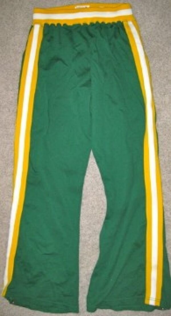 NBA SAND KNIT UTAH JAZZ GAME USED PANTS 36 JERSEY UNIFORM #33 ROBERTS BREAKAWAY