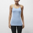 NIKE FAVORITES SLIM SPORTS BRA TOP BRIEF SOLIDS TENNIS BLUE TANK SZ LARGE LG L