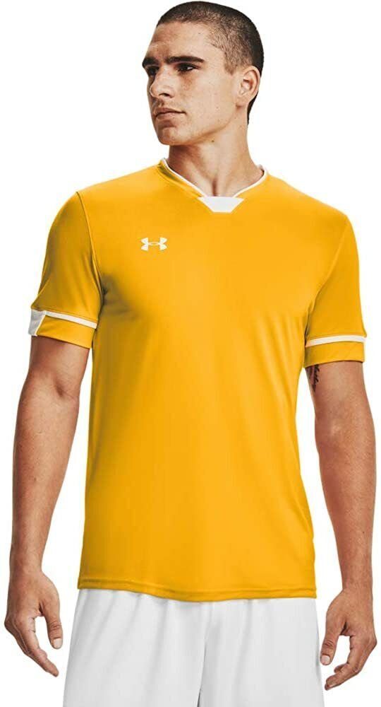 Under Armour Men's M MEDIUM Squad Jersey SHIRT Steeltown YELLOW Gold 1356896 751