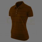 NEW NIKE GOLF WOMENS TEXTURE POLO SHIRT DRI FIT MEDIUM M 398357 $65 BURNT ORANGE