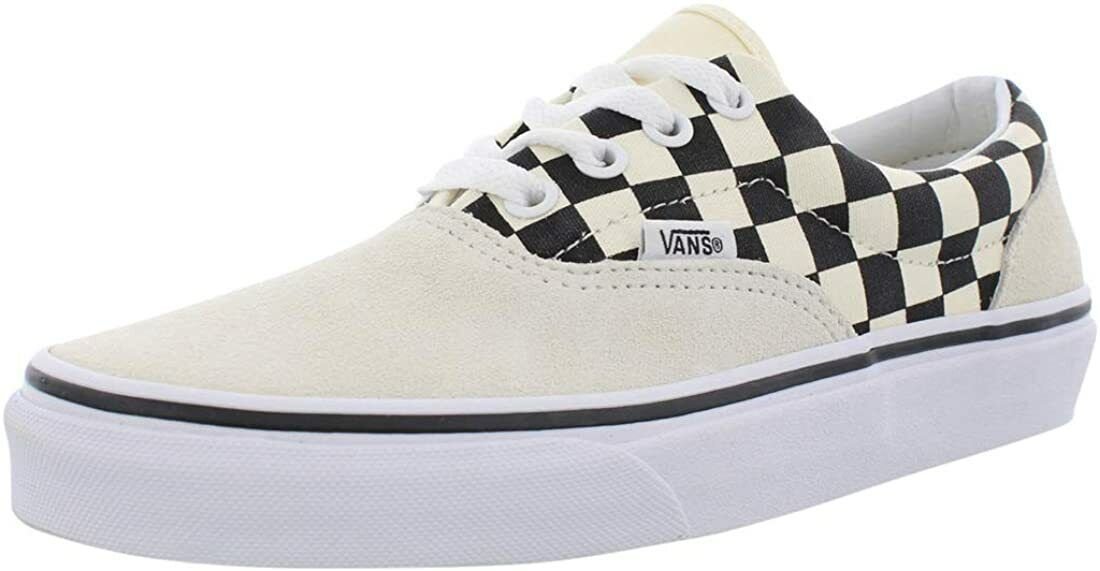 Vans Mens U ERA Primary Check Marshmallow Black Size 7.5
