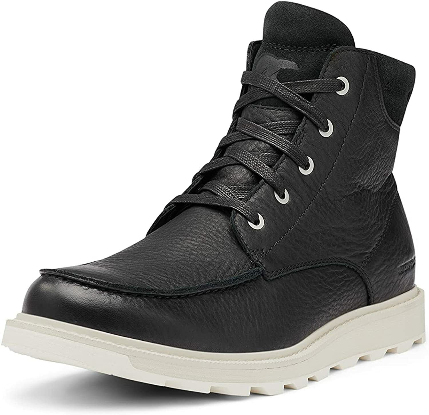Sorel Madson II MOC TOE WP WATERPROOF mens boots size 14 BLACK DARK STONE SNOW