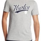 NEW HURLEY NIKE DRI FIT COLLEGE RULE GREY PREMIUM FIT GRAPHIC T SHIRT S SMALL SM