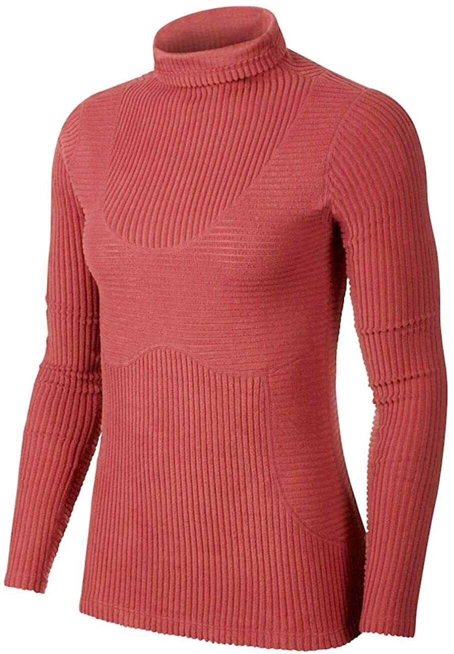 Nike Pro Hyperwarm Shirts Tops Womens Training Shirt VELOUR Top BV5558-661 RED