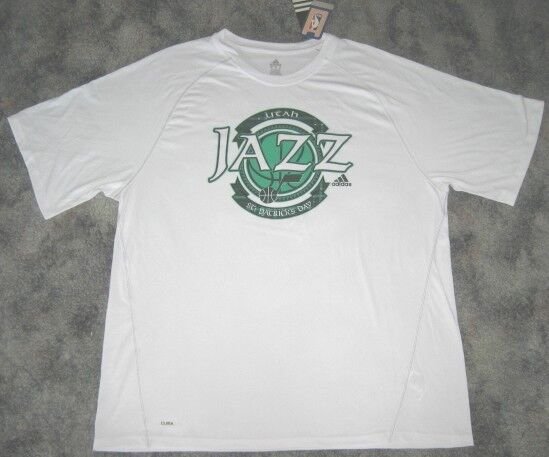 NEW ADIDAS UTAH JAZZ ST PATRICKS DAY T SHIRT XXL 2XL