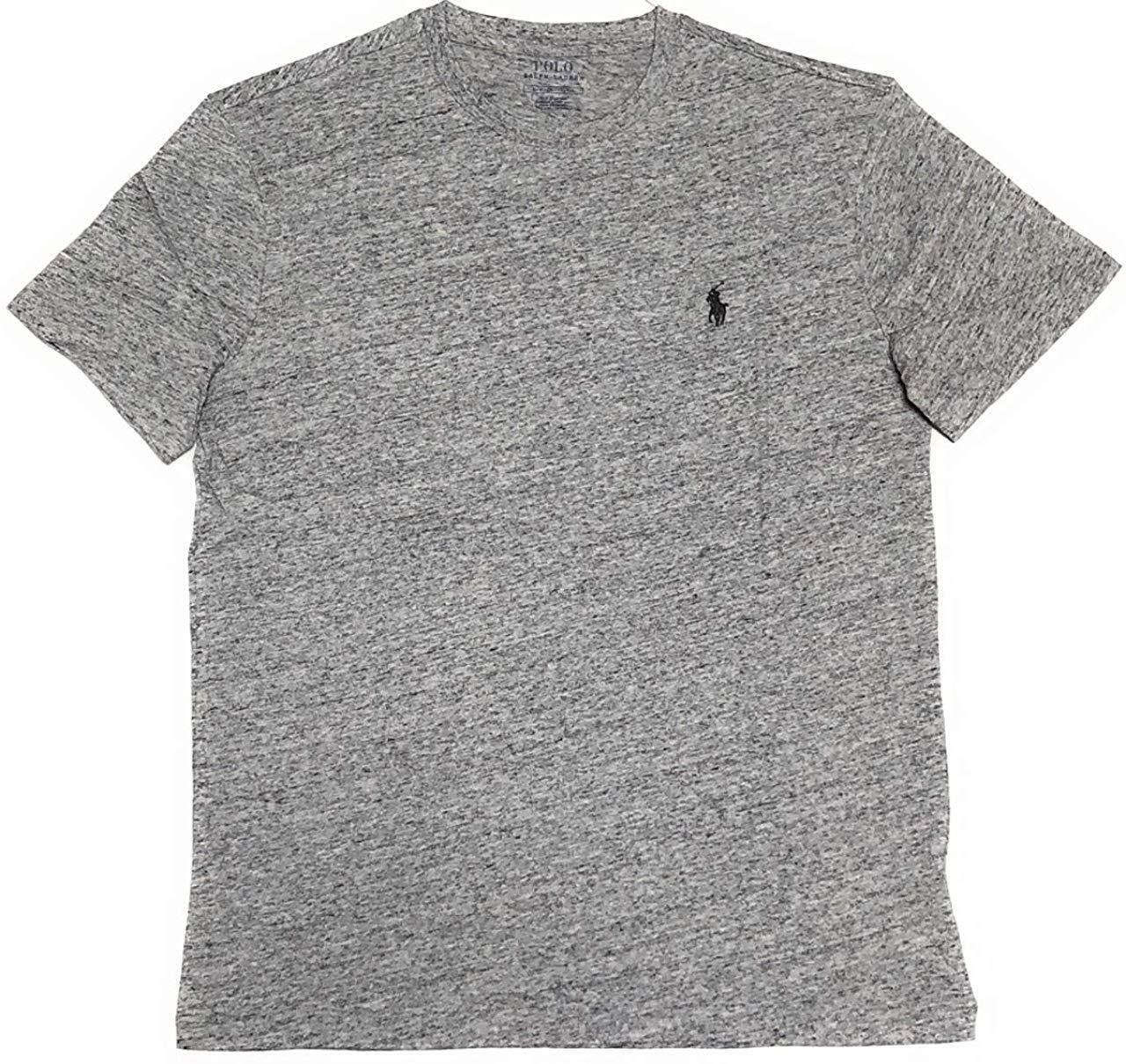 Polo Ralph Lauren Crew Neck Modern Classic-Fit T-Shirt Mens Grey Heather S small