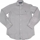 Polo Ralph Lauren Men's Slim Fit Big Checkers Shirt Herringbone XL XLarge Grey