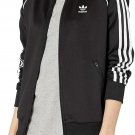 [FM3288] Womens Adidas Superstar Track Jacket SIZE XS BLACK TOP SUPER STAR NEW