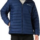 NEW Columbia Men's XL Powder Lite Hooded PUFFER Jacket COLLEGIATE NAVY BLUE