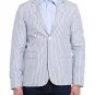 VINCE White Thin Black Blue Stripe SPORT COAT Casual Dress JACKET $395 NWT L LG