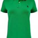 Polo Ralph Lauren Womens The SKINNY Fit Mesh Polo Shirt GREEN PONY PURPLE XS