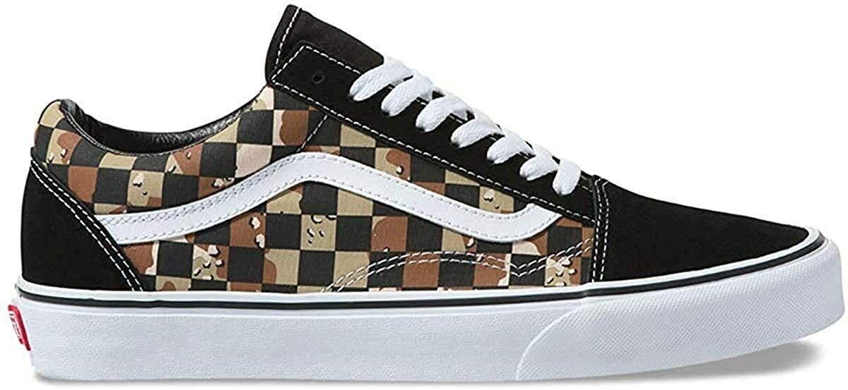 Vans OLD SKOOL (Camo checkerboard) Desert/True White Check 6.5 7 7.5 Mens