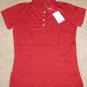 NEW NIKE GOLF WOMENS JAQUARD TEXTURE POLO SHIRT DRI FIT XS $65 RED 398357 657