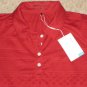NEW NIKE GOLF WOMENS JAQUARD TEXTURE POLO SHIRT DRI FIT XS $65 RED 398357 657