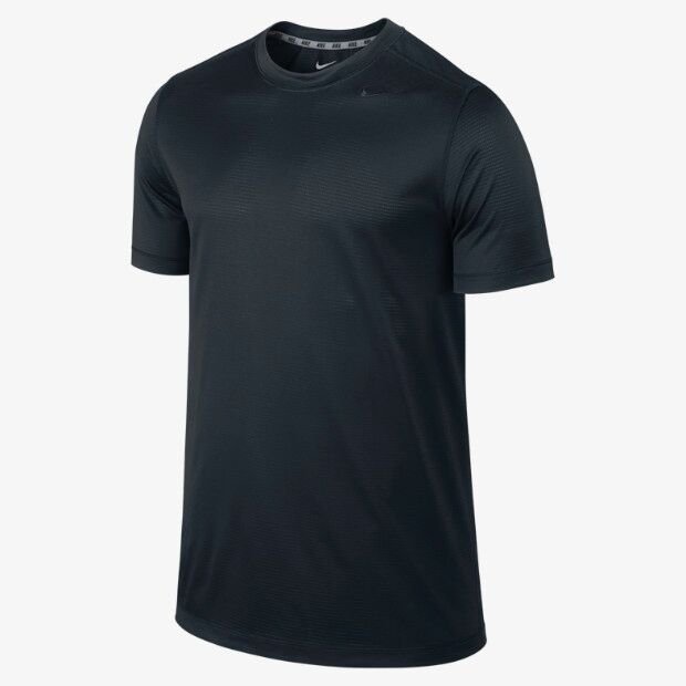 NIKE SHORT SLEEVE CREW NECK SPHERE MENS TRAINING RUNNING SHIRT TOP BLACK 588680