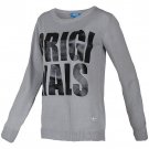 WOMENS ADIDAS ORIGINALS SWEATER ORIG D81063 MEDIUM M MD ALUMINUM BLACK LADIES