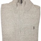 Polo Ralph Lauren Mens Knit Ribbed Trim Pullover Sweater Oatmeal XL