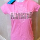 NEW FLORIDA PANTHERS NHL DAZZLE TEE WOMENS CAP SLEEVE FITTED T SHIRT MEDIUM MED