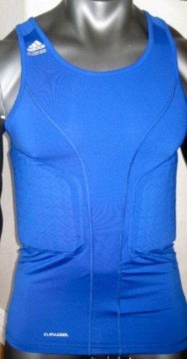 ADIDAS TOP COMPRESSION FIT TANK PADDED XXL 2XLT ROYAL BLUE CLIMACOOL SHIRT NEW