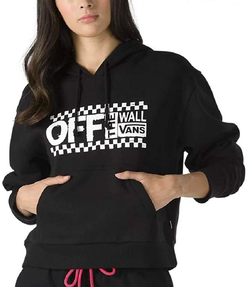 Vans OFF THE WALL Avenue Black Women's Crop Hoodie XL NEW NWT new NWT