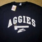 UTAH STATE AGGIES T SHIRT LARGE LRG LG L bASKETBALL NEW NWT NAVY BLUE COLLEGIATE