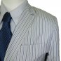 VINCE White Thin Black Blue Stripe SPORT COAT Casual Dress JACKET $395 NWT M MED