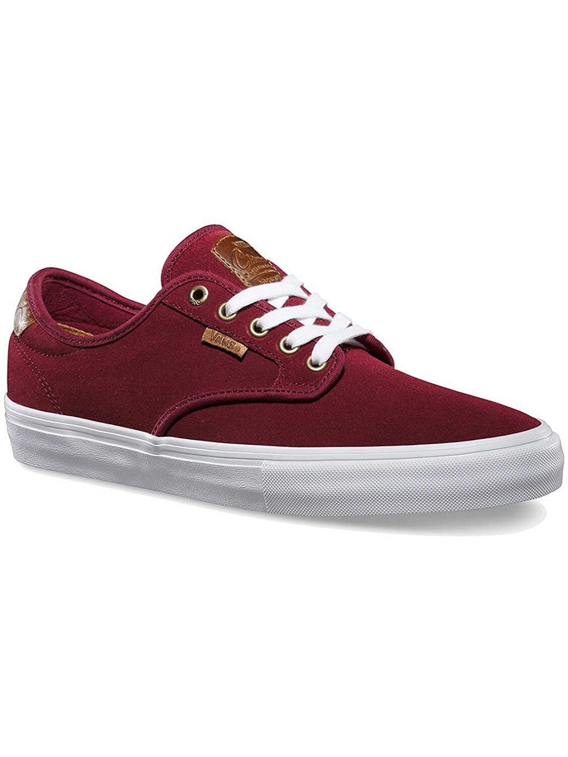 Vans Chima Ferguson Pro SADDLE Port Mens 7 Burgundy Canvas Lace Up Sneakers