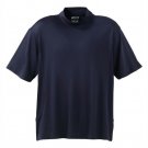 MENS A27 ADIDAS GOLF SHIRT SMALL S SM PIQUE MOCK NECK TOP SHIRT NAVY CLIMACOOL