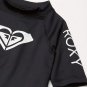 Roxy Whole Hearted Short Sleeve Rashgaurd Little Girls 3 BLACK WHITE UPF 50+