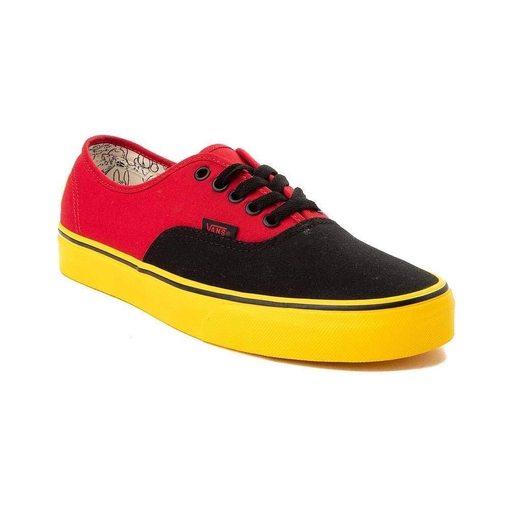 Vans Disney Authentic MICKEY RED YELLOW White Size 4 Mens Sneakers NIB new