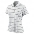 NIKE GOLF WOMENS TECH STRIPE POLO SHIRT DRI FIT XS X SMALL $50 WHITE BLACK