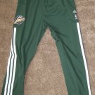 ADIDAS UTAH JAZZ TEAM GAME ISSUED USED WORN PANTS JERSEY 3XL LENGTH +2 GREEN