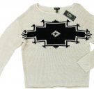 LRL Lauren Jeans Co. Boatneck Cotton Pullover Sweater RALPH INDIAN DESIGN $139 M