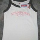 NEW STANFORD CARDINAL WOMENS TANK T SHIRT S fitted PINK SMALL SM