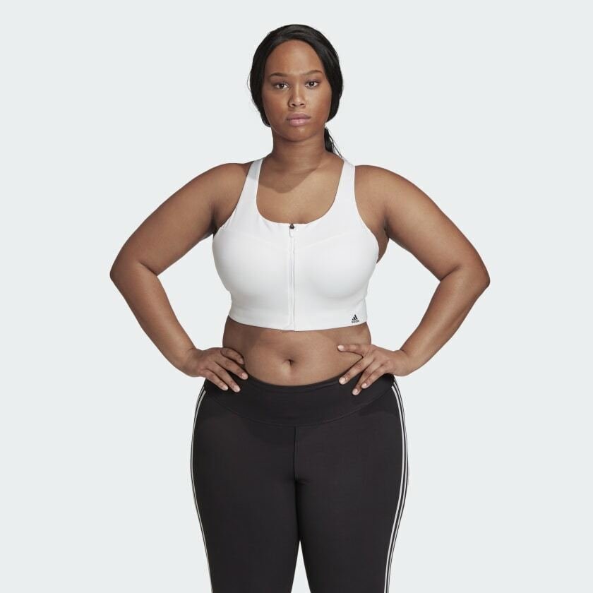 adidas Ultimate Bra (Plus Size) Women's WHITE FP7491 HIGH SUPPORT SPORTS BRAS