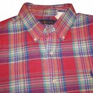 Polo Ralph Lauren Mens Button Down RED GREEN Plaid Shirt $125 LONGSLEEVE S