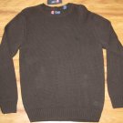 NEW CHAPS KNIT SWEATER COTTON BROWN 100% COTTON LARGE L LRG LG $69.50 KNITTED