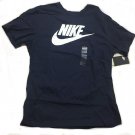 AUTHENTIC NIKE 100% COTTON NIKE FUTURA ICON NAVY T SHIRT BV0622-452 MENS S L NEW