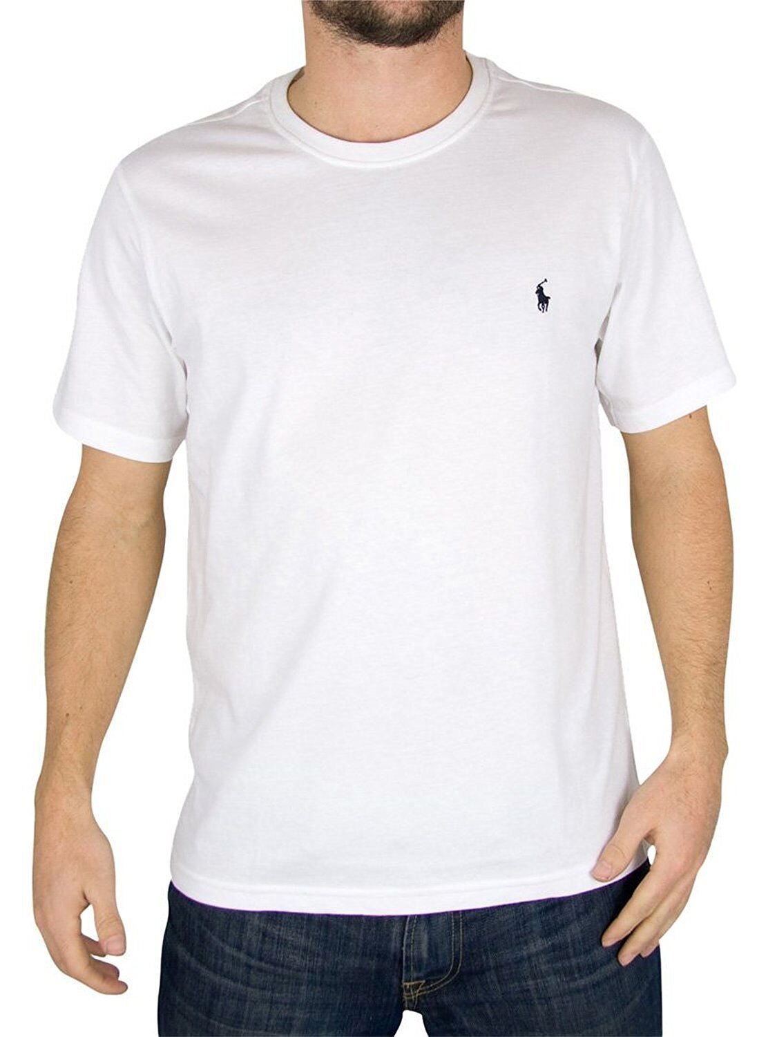 Polo Ralph Lauren Crew Neck Modern Classic-Fit T-Shirt Mens White S  NEW